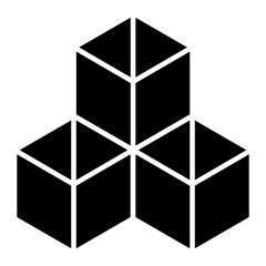 Editable design icon of 3d cubes