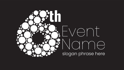 annual event or summit title starting with a number of order made with random circles - 6th