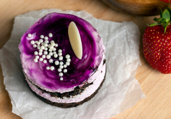 purple cake with berry flavor