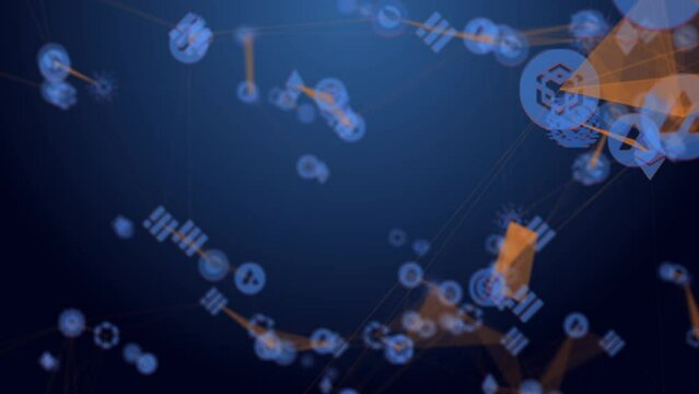 Bitcoin Blockchain Cryptocurrency Digital Encryption, Digital Money Exchange, Technology Global Network Connections Background