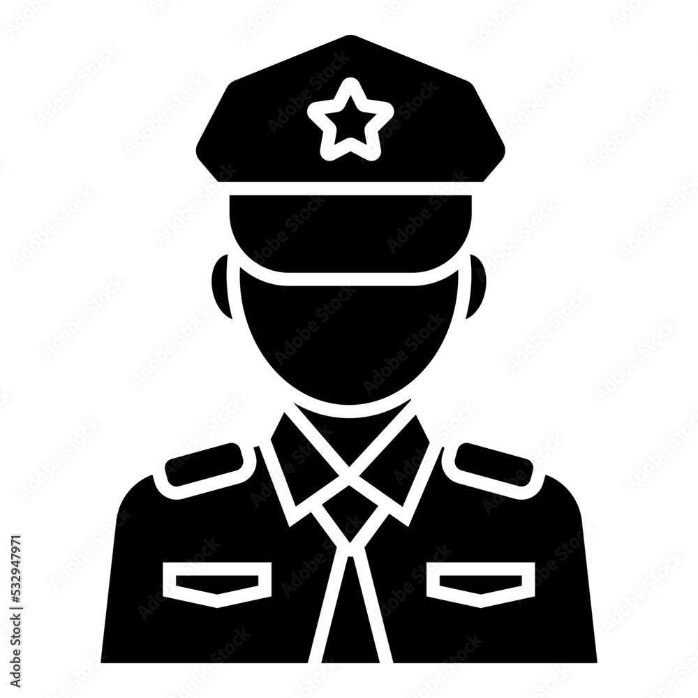 Poster Perfect design icon of policeman 