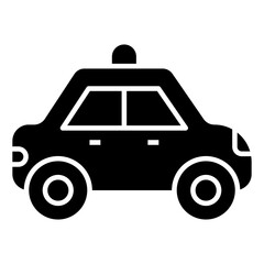 Police car icon in unique design 