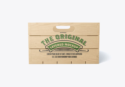 Classic Wooden Crate Mockup