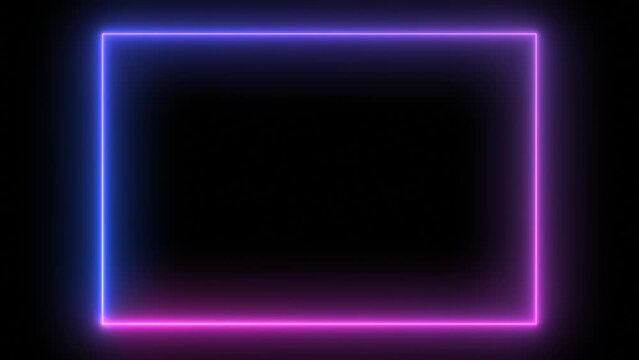 animated neon frame - neon photo frame video background 
