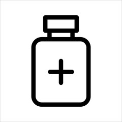Fototapeta premium Medical bottle with medicines icon. Vector illustration design.