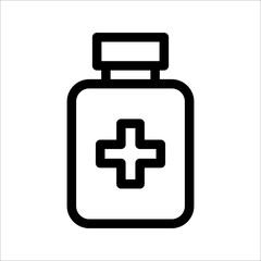 Medical bottle with medicines icon. Vector illustration design.