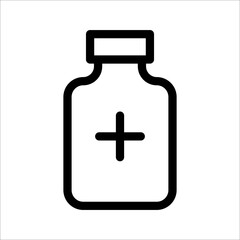 Medical bottle with medicines icon. Vector illustration design.