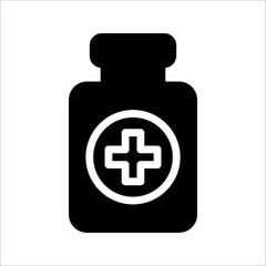 Obraz premium Medical bottle with medicines icon. Vector illustration design.
