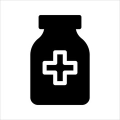 Medical bottle with medicines icon. Vector illustration design.