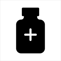 Medical bottle with medicines icon. Vector illustration design.