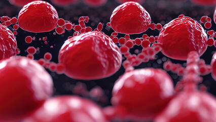 Fototapeta premium 3 D render. Abstract illustration of neurons, scientific or medical or microbiological reference