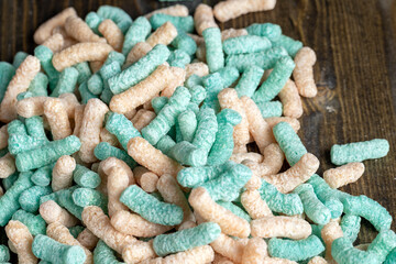 Colorful corn sticks for a quick breakfast