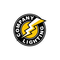 Lighting Electrical Company  Logo design Creative idea template