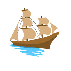 illustration vector Graphic of boat perfect for columbus Day 