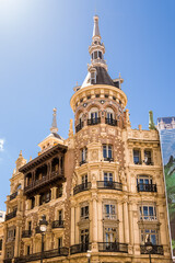 Fototapeta premium Allende Palace in the center of Madrid on Canalejas square