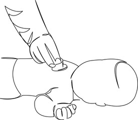 doctor examining a newborn