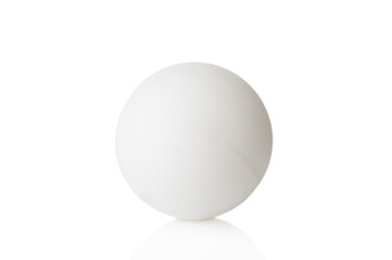 Ping-pong plastic ball close up on a white background