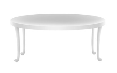 White Round Illustration Table for Animation Purpose 