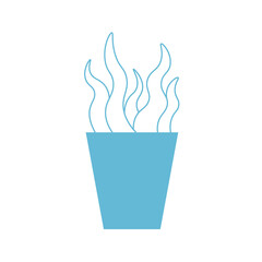 Indoor Plant Silhouette Vector Illustration