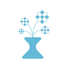 Indoor Plant Silhouette Vector Illustration