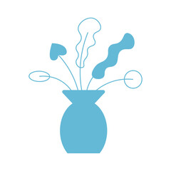 Indoor Plant Silhouette Vector Illustration