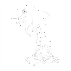 funny number coloring page for kids