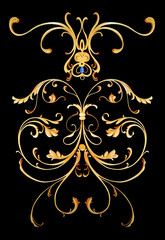 Baroque ornament pattern ,vintage background hand drawing. Perfectly for wrapping paper, wallpaper fabric print