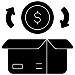 cash flow solid icon