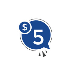 5 dollar price tag. 5$ dollar USD price symbol. price 5 Dollar sale banner in USD. Business or shopping promotion marketing concept
