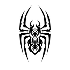 Vector tribal spider tattoo design 