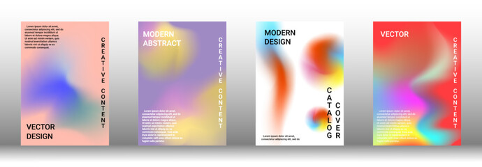 Artistic covers design. Creative fluid colors backgrounds. Set of abstract covers