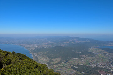 Fototapeta na wymiar 開聞岳登山「山頂の眺め」