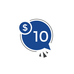 10 dollar price tag. 10$ dollar USD price symbol. price 10 Dollar sale banner in USD. Business or shopping promotion marketing concept
