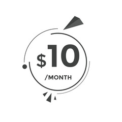 10 dollar price tag. 10$ dollar USD price symbol. price 10 Dollar sale banner in USD. Business or shopping promotion marketing concept
