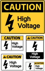 danger sign high voltage caution 