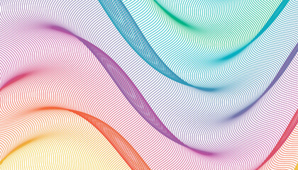 Abstract modern colorful wavy stylized lines background. blending gradient colors. You can use for Web, Texture, Wallpaper, Template, Desktop background, Business banner, poster design.