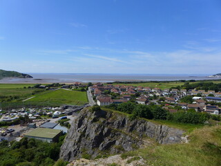 Fototapeta na wymiar View of Uphill and the Bristol Channel