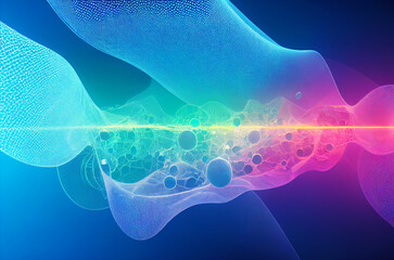 Abstract Artificial intelligence. Technology web background. Virtual concept.abstract future sci fi.Brain wave concept for big data.Space and multiverse.sound wave cyber.equalizer light effect.voice.