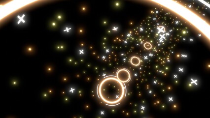 VJ トンネル 円 ポップ 宇宙 黄色 オレンジ [別Verあり]