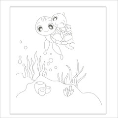 funny unicorn coloring page fore kids 