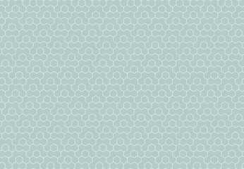 Geometric abstract vector hexagonal seamless background. Geometric modern light blue and white ornament. Seamless modern pattern