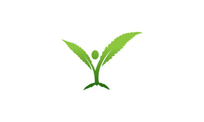 cannabis leaf logo