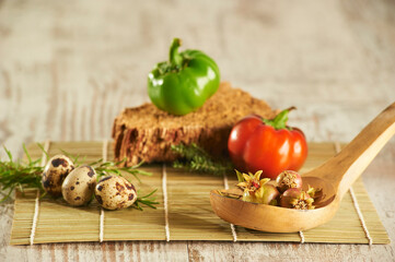 Raw rustic traditional still life