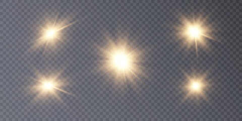 A flash of light, a star on a transparent background. Sun, summer. light sunlight png. Light flash of light.