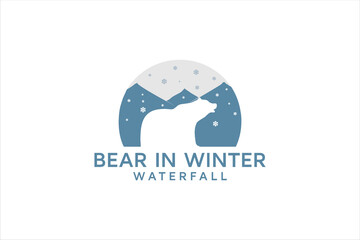 mountain bear logo design