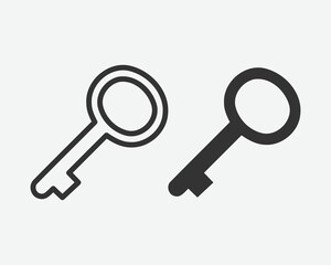 Key vector icon. Lock key icon symbol. Key vector illustration on isolated background. Key sign for your design