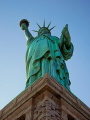Perspective view of the statue of liberty New York