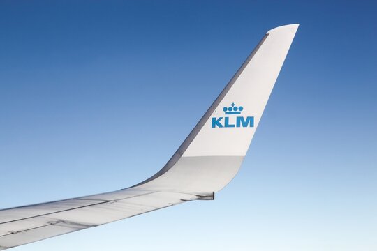 Netherlands - February 1, 2016: KLM is the flag carrier airline of the Netherlands. KLM is part of the Air France-KLM group