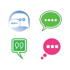 Obraz premium message bubble logo and symbol speech