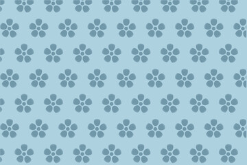 Blue cherry blossom pattern background isolated from the background.